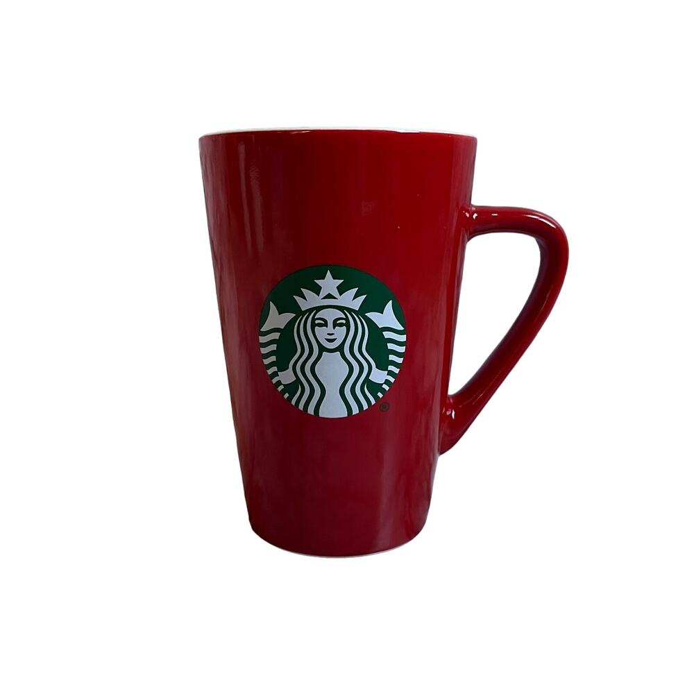Starbucks 2021 Coffee Mug Red Classic Mermaid Green Logo 12oz Microwave Safe